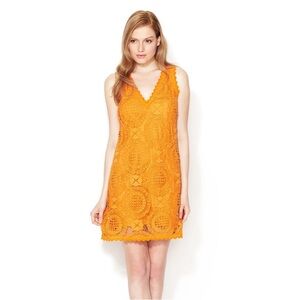 French Connection Orange Crochet Dress